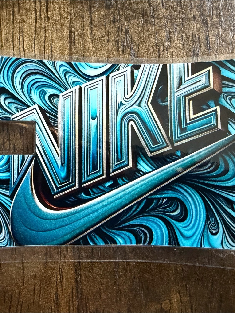Nike Blue Teal Swirl Graphic debit/credit card cover
